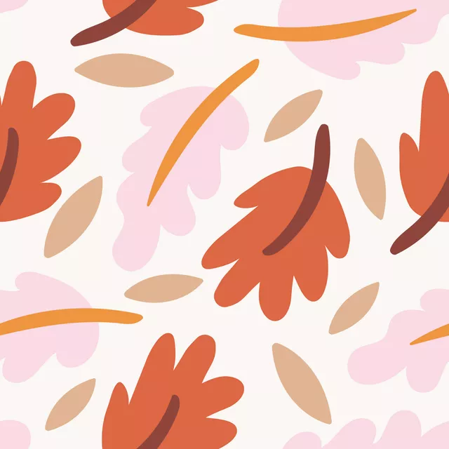 Kissen Leaves Pattern Pink