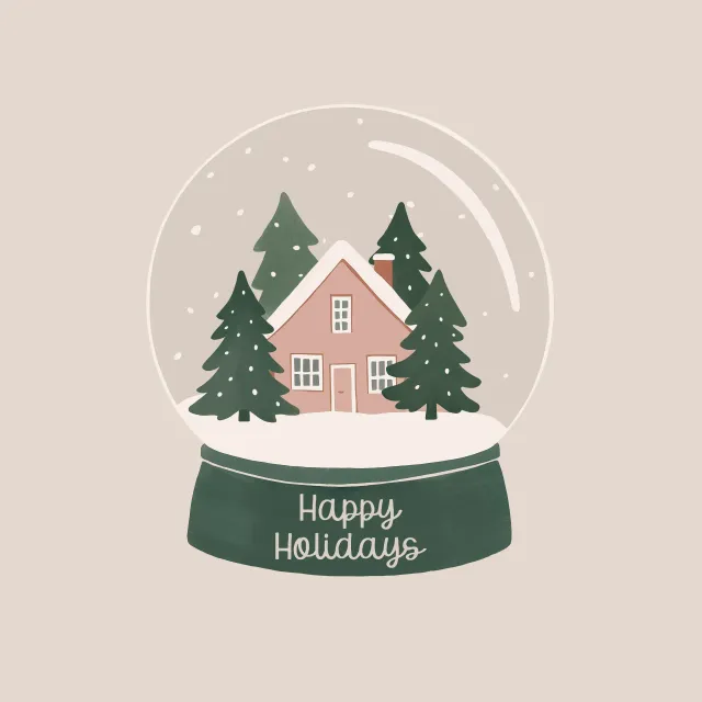 Kissen Schneekugel Haus