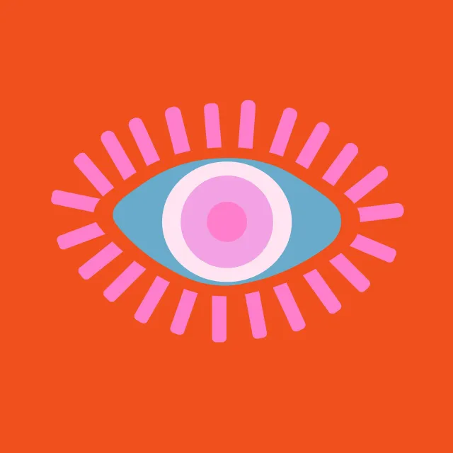 Sitzkissen Auge Auf Orange