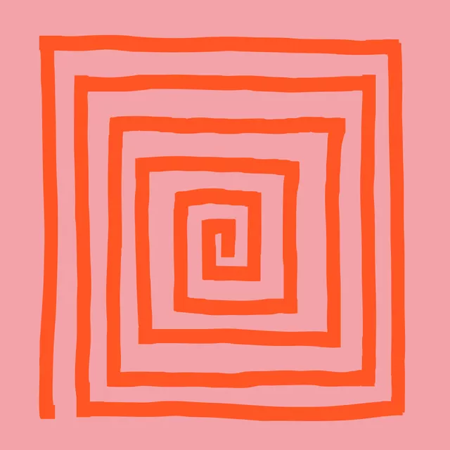 Tischdecke Labyrinth Rosa