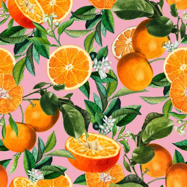 Bankauflage Orangen Sommer pink