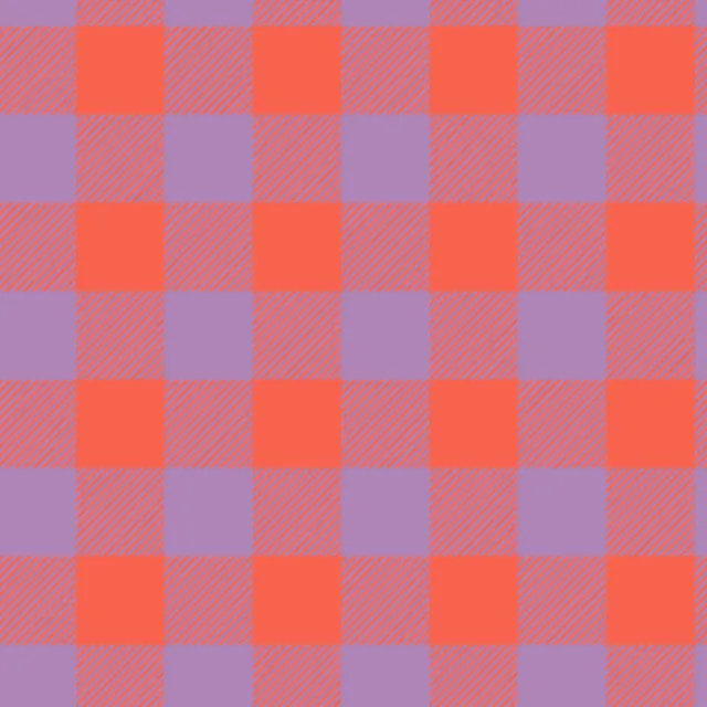 Bettwäsche Modern Gingham Lila Orange