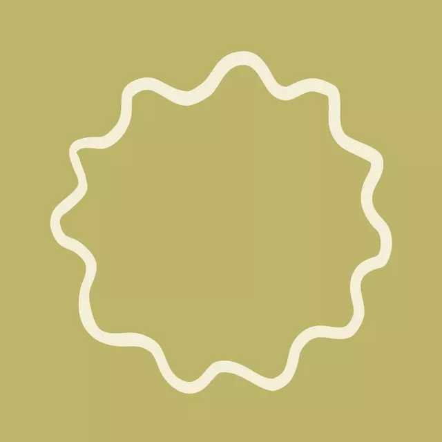 Sitzkissen Wellenrand Green Beige