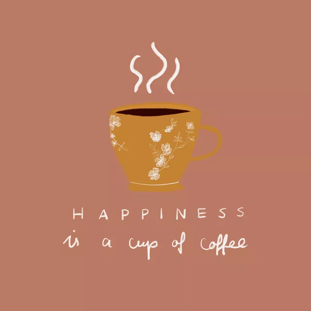 Geschirrtücher Happiness Coffee Kupfer