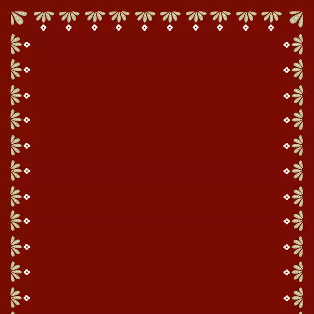 Tischdecke Folklore Blumen rot