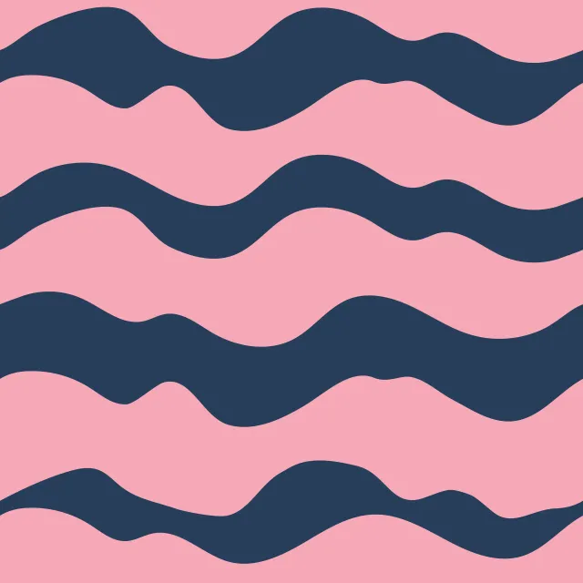 Bodenkissen wellige blau-rosa Streifen