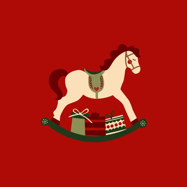 Kissen Schaukelpferd