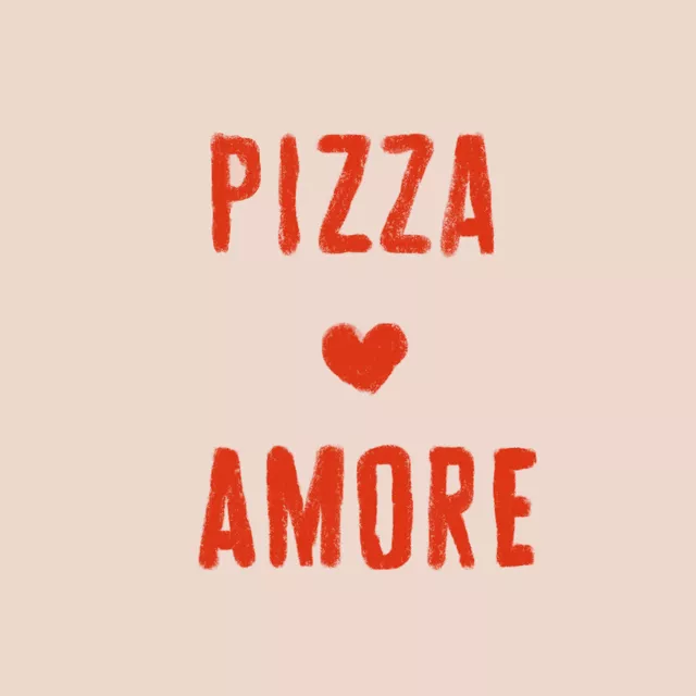 Kissen Pizza Amore Rot