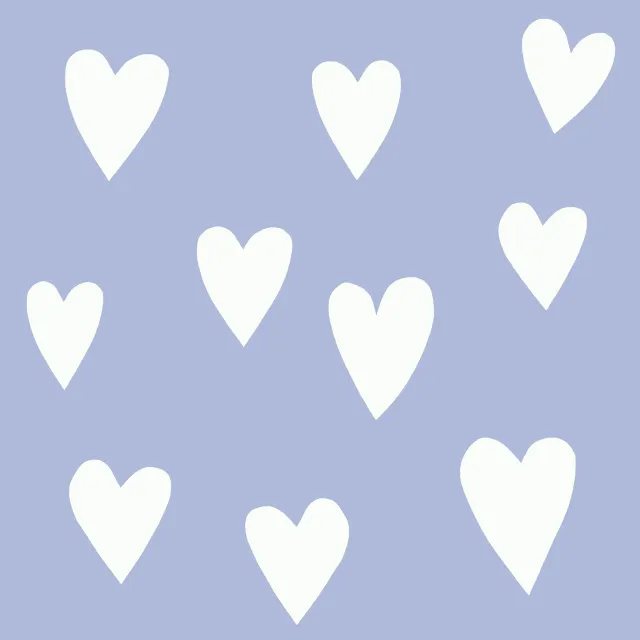 Tischset Herzen auf hellblau