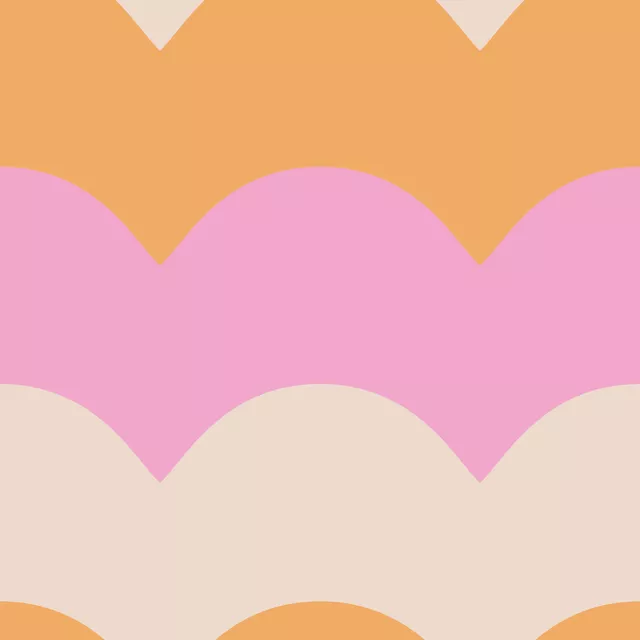 Dekovorhang Retro Zickzack Wellen Muster