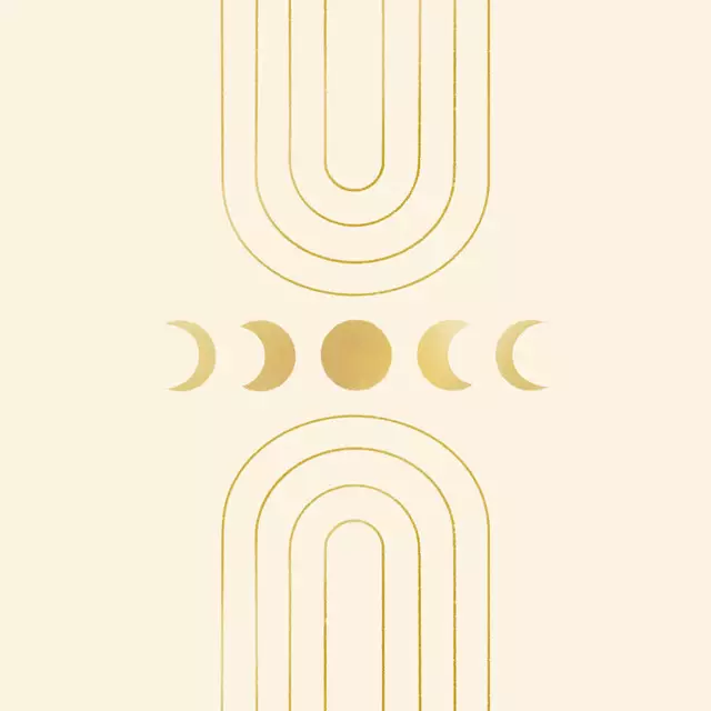 Kissen Gold Moon Phases