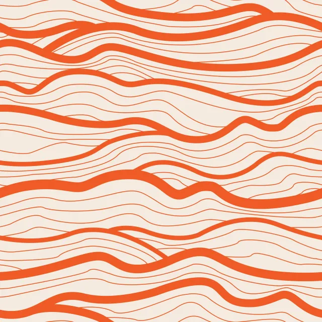Kissen Organic Waves orange