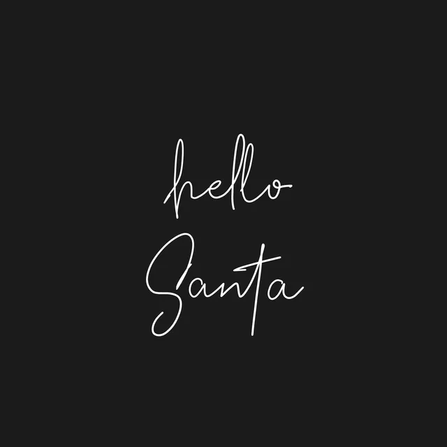 Kissen hello-santa-black