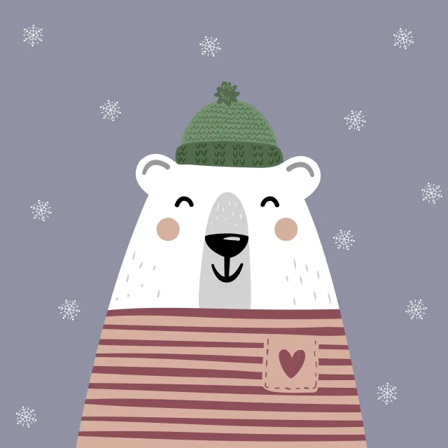 Kissen Eisbär - kuschelige Winterzeit