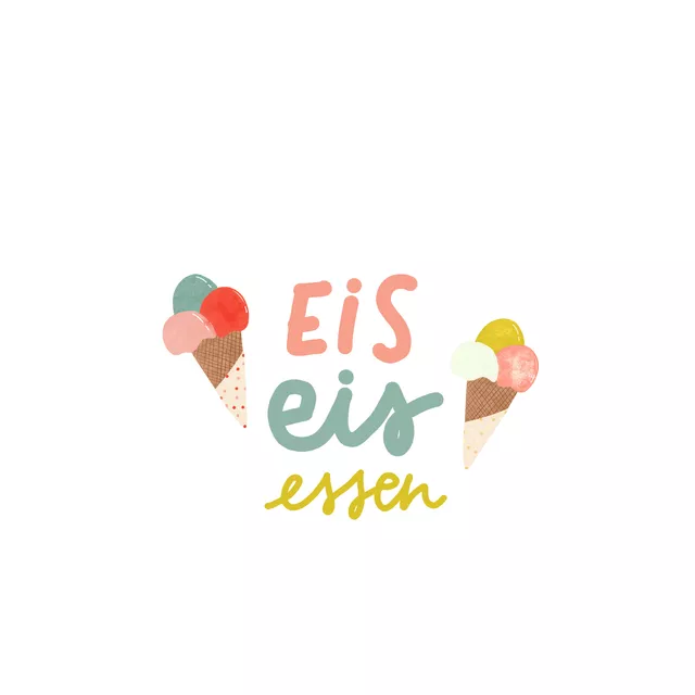 Kissen Sommertage Eis essen