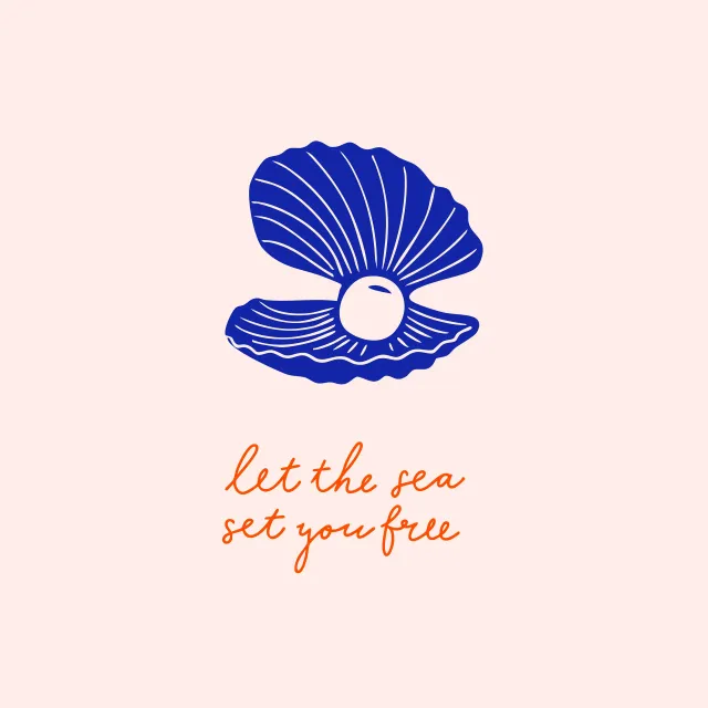 Geschirrtücher Coastal summer shell & pearl