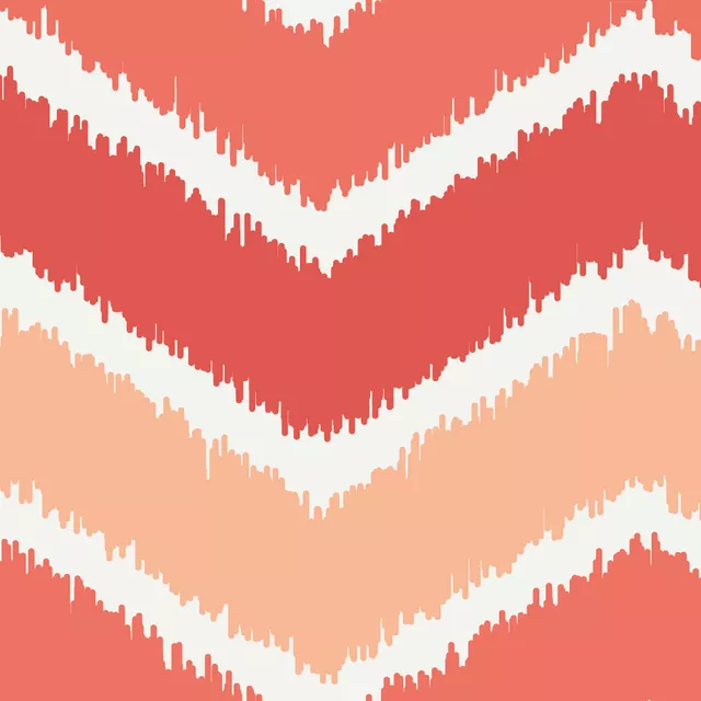 Kissen Ikat Chevron coral