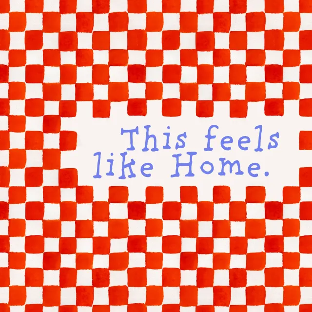 Servietten This-feels-like-Home-rot-lila