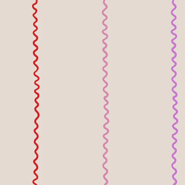 Bankauflage Streifen Wellen rosa rot