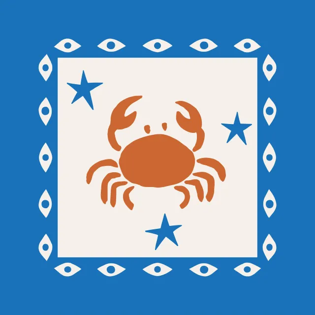 Servietten greek crab