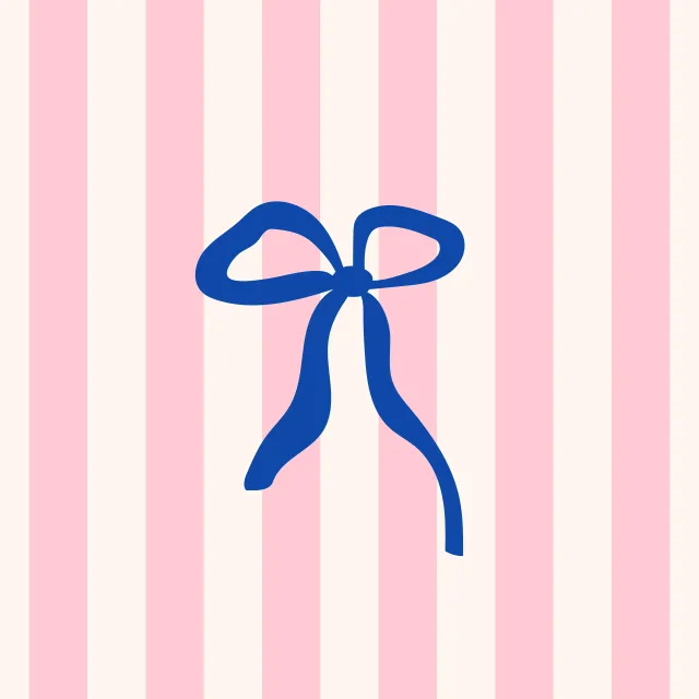 Tischset Schleife auf Streifen