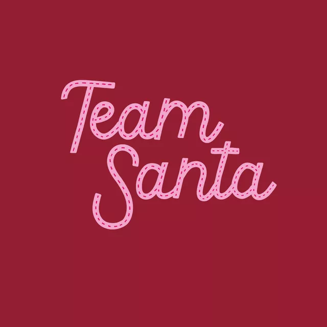 Kissen Team Santa rot
