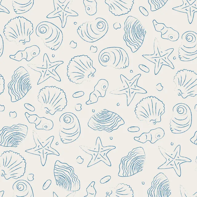 Raffrollo Seashell Pattern
