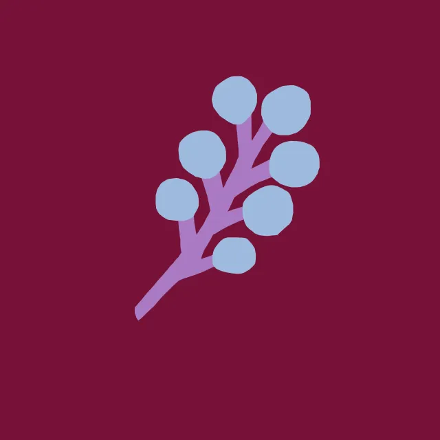 Servietten Zweig burgundy hellblau