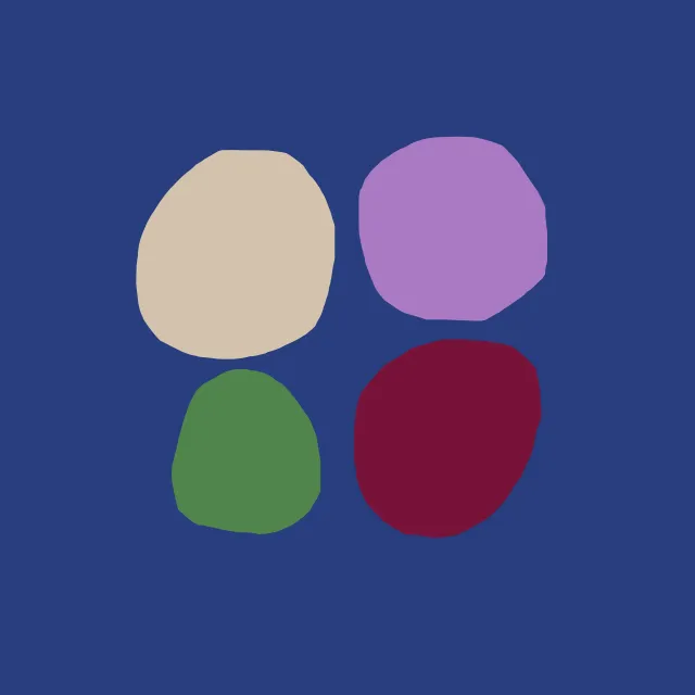 Tischset Steine blau