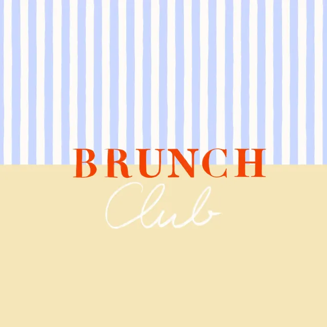 Servietten Brunch Club Blau Gelb