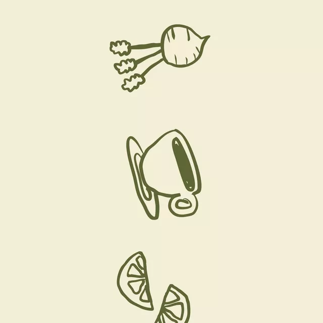 Tischläufer Brotzeit Pattern Beige Green