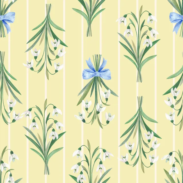 Tischläufer Schneeglöckchen gelb