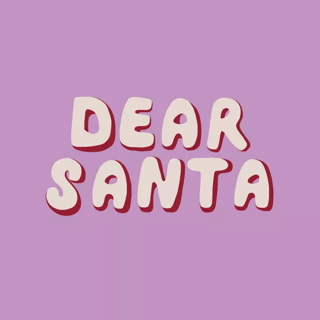 Kissen Dear Santa flieder