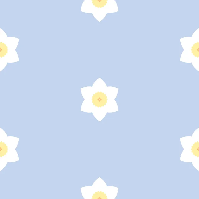 Tischdecke Osterglocken Muster blau