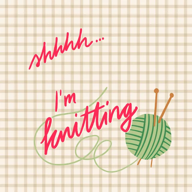 Kissen Shhhh I'm knitting