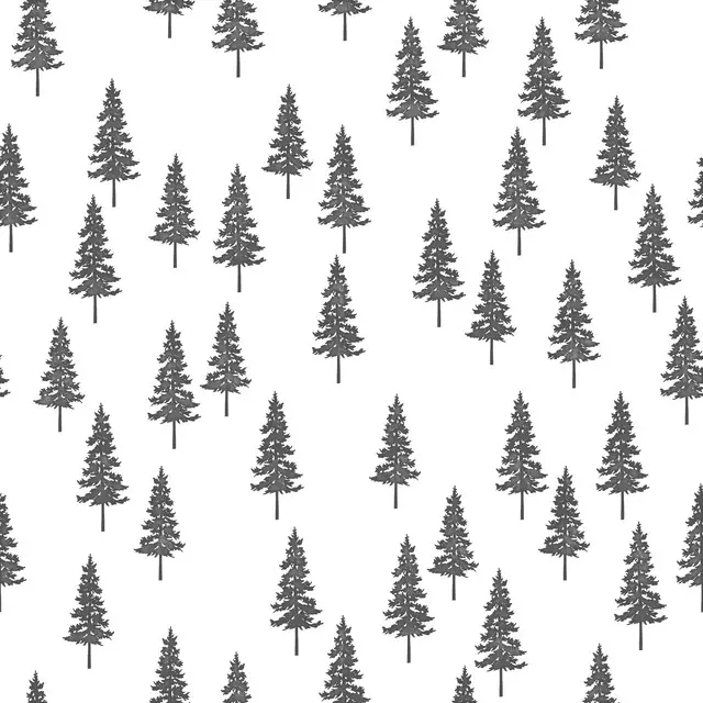 Bankauflage Tannenbäume