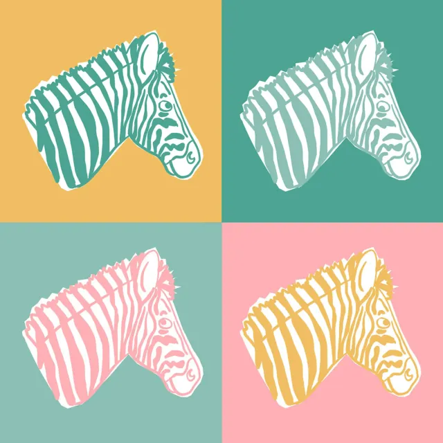 Tischläufer 4 Zebras Muster