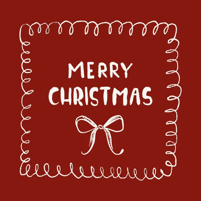 Kissen Merry Christmas Schleife rot