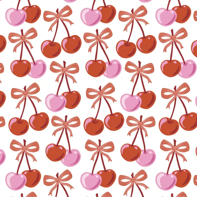 Kissen Valentine cherries with bows