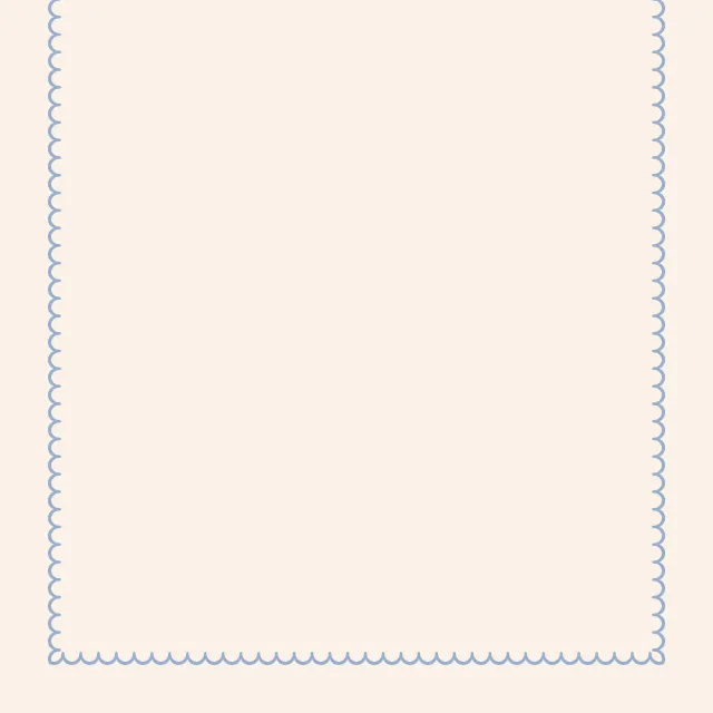 Tischdecke Scandi Folk Blumen Blau