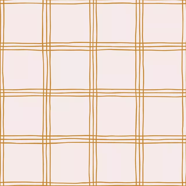 Dekovorhang Karo Grid Muster Gelb Beige