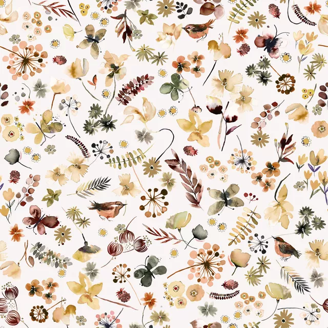 Kissen Wild Nature Plants Beige