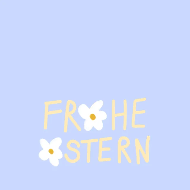 Tischläufer Frohe Ostern Blume Blau