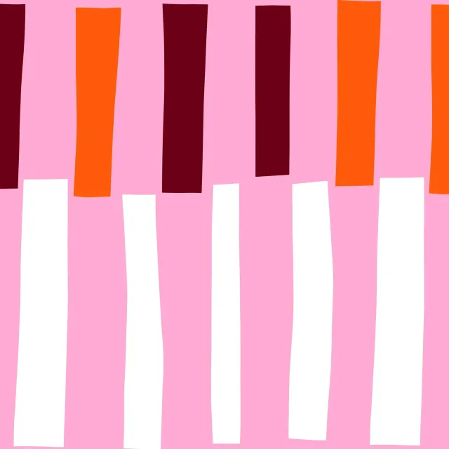 Dekovorhang Streifenmix Pink