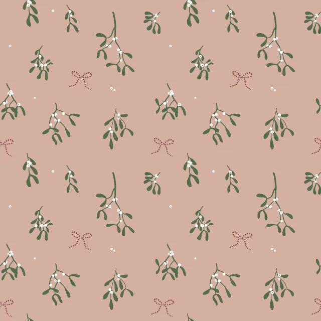 Tischdecke Mistletoe and kisses - puder