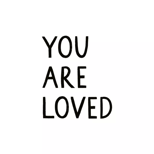 Servietten You Are Loved Schwarzweiß