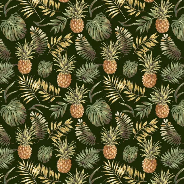 Tischläufer Aloha Ananas Dunkelgrün