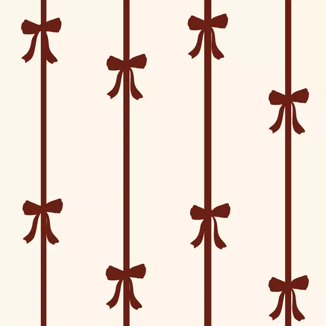 Kissen Schleifen und Streifen rot