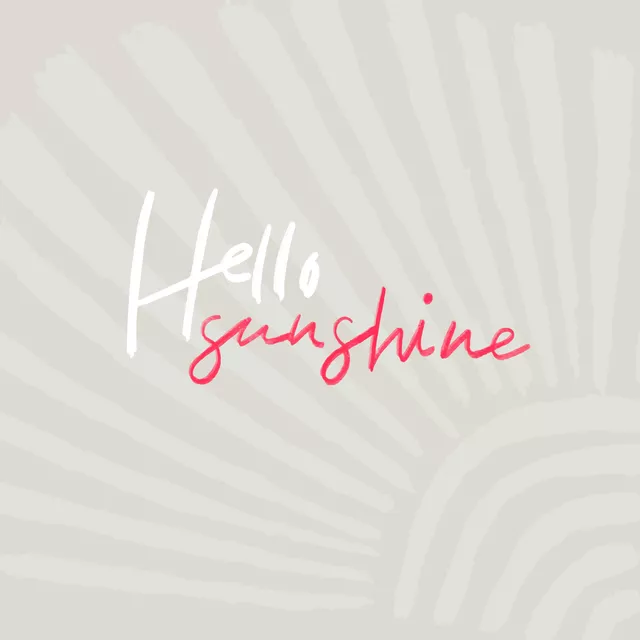 Kissen Hello sunshine rot