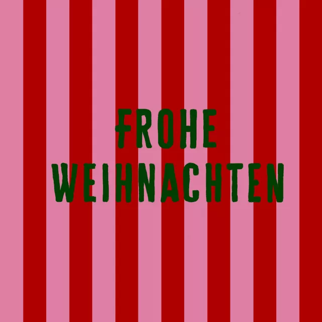 Kissen Frohe Weihnachten Streifen
